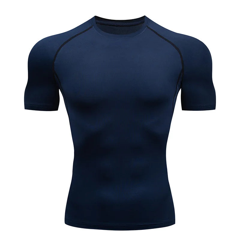 Ascendium Men’s High-Performance Compression T-Shirt – Quick-Dry, Tight-Fit Training & Running T-Shirt