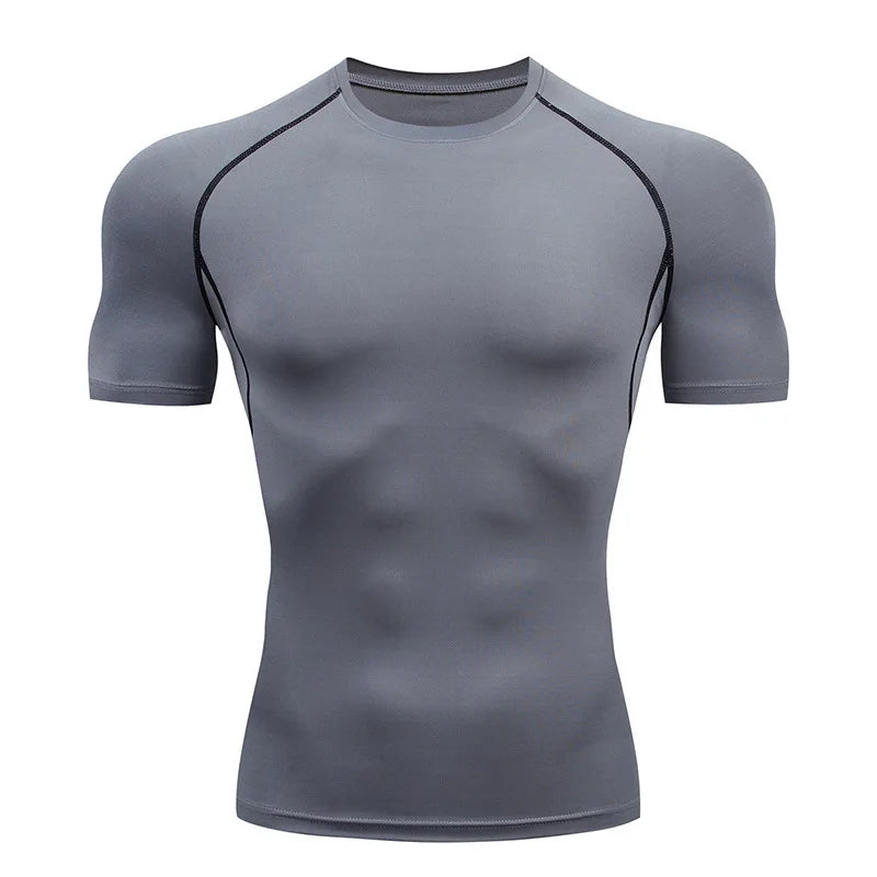 Ascendium Men’s High-Performance Compression T-Shirt – Quick-Dry, Tight-Fit Training & Running T-Shirt